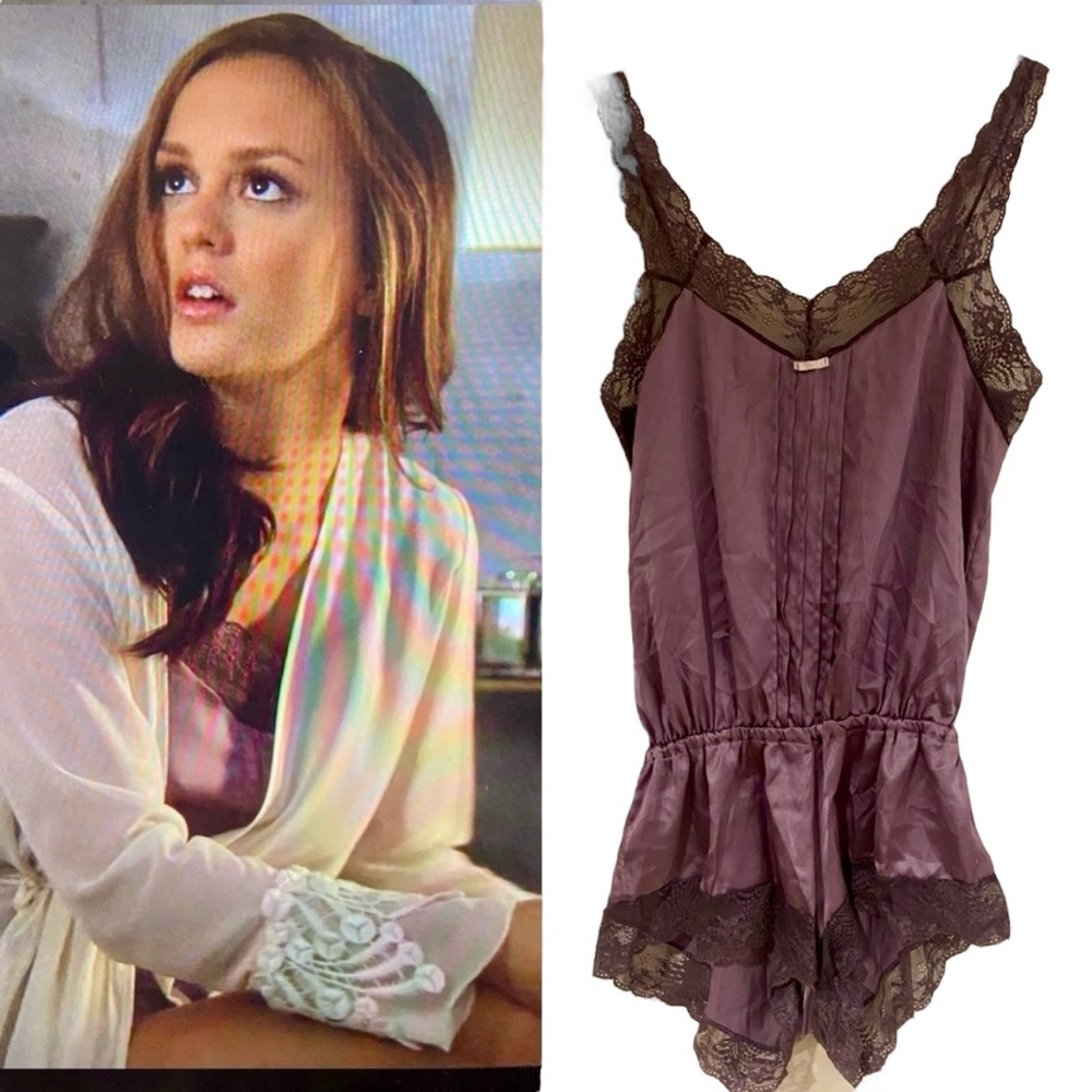 ASO Blair Waldorf Gossip Girl Victoria’s Secret Angels Satin Lace Romper Size M
